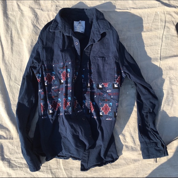 Men's small pacsun tribal button up