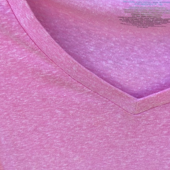 Pink short sleeved v-neck tee - Picture 2 of 2