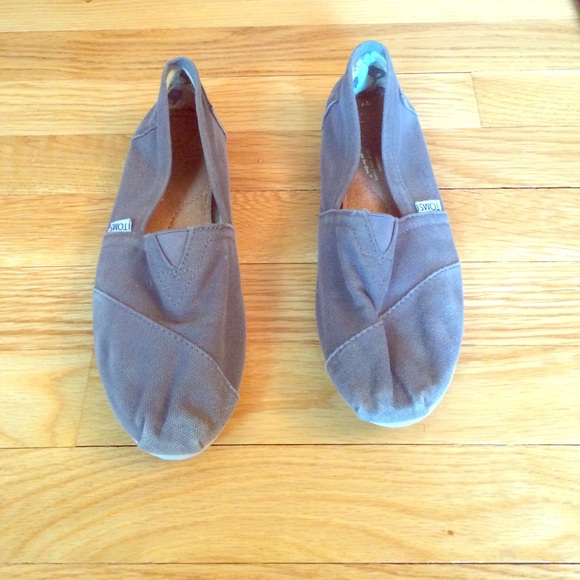 Gray TOMS Slip-on Size 8.5