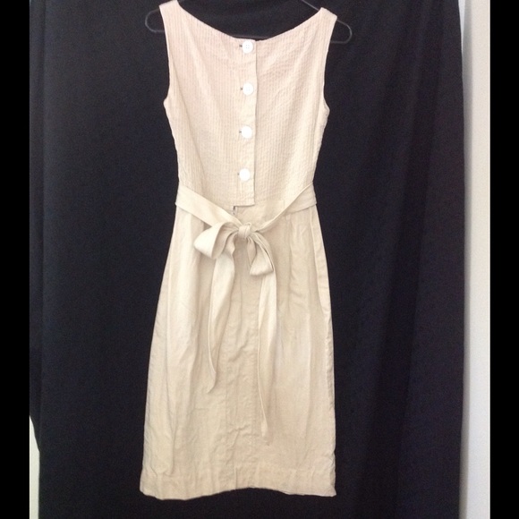 Vintage 1960s LORD & TAYLOR cream dress - Picture 2 of 4