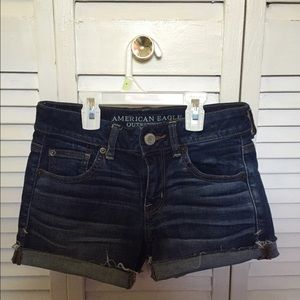 American eagle midi jean shorts