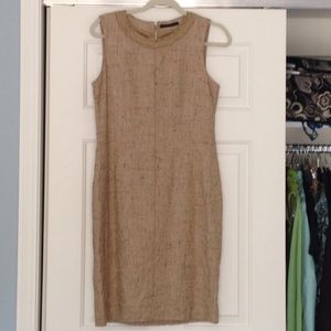 Elie Tahari Tan Sheath Dress