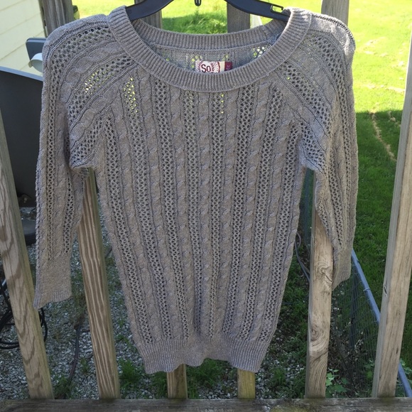 Gray three quarters length sweater - Picture 1 of 2