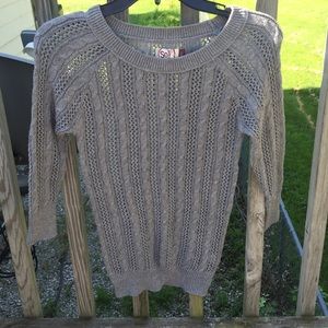 Gray three quarters length sweater