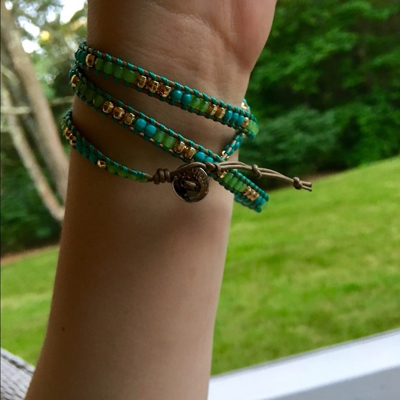 turquoise rope-wrap bracelet