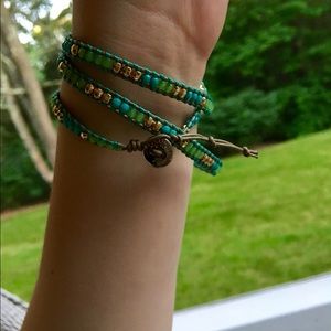 turquoise rope-wrap bracelet