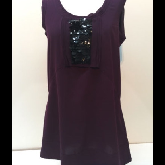 Simply Vera Vera Wong Women Purple Top Size S
