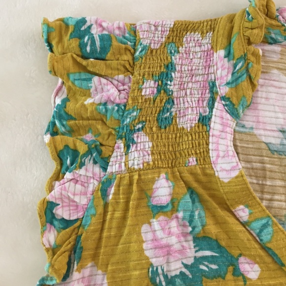Anthropologie Floral Stretch summer top! - Picture 2 of 3