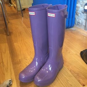 Tall lilac Hunter Boots