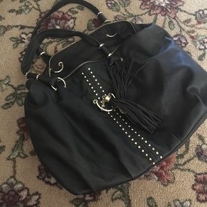 Studded large black bag