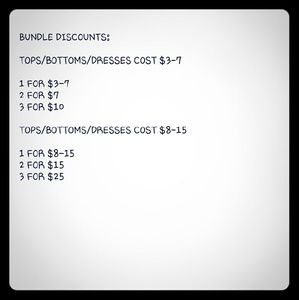 CLOTHES BUNDLE DISCOUNTS