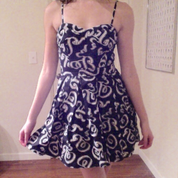 Marilyn spaghetti strap dress, film strips