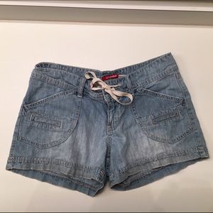 Light wash shorts