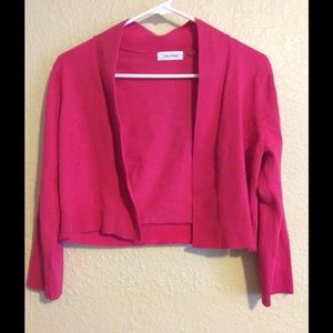 Calvin Klein 3/4 sleeve bolero cardigan
