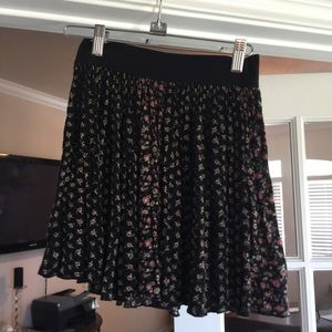 Pleated floral free people skirt