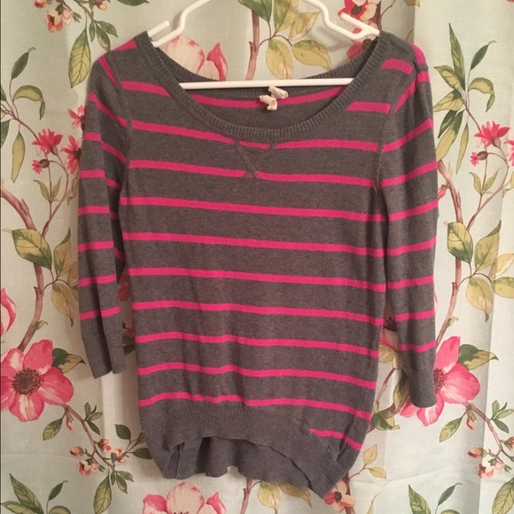 Gray and Pink striped shirt