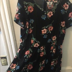 Pretty black and floral Old Navy babydoll dress