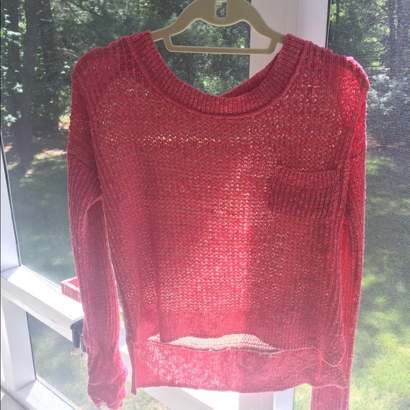 Free People Soft Summer Knit with Crochet Back