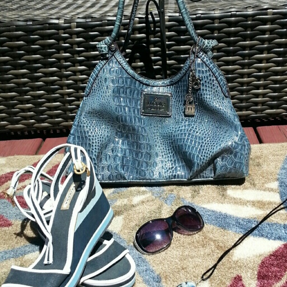 Nicole Miller Faux Animal Skin Bag
