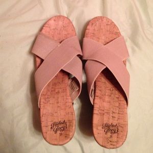 Faded Glory tan wedges- worn once!