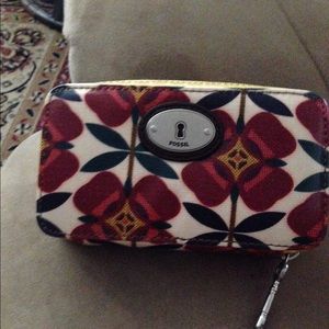Fossil zippered jewelry case NWT