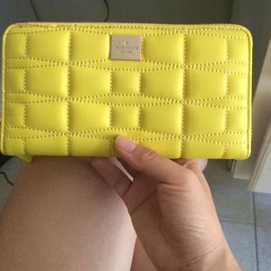Kate Spade Yellow Wristlet LIKE NEW