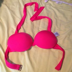 Watermelon color bikini top push up