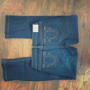 True religion straight leg blue jeans