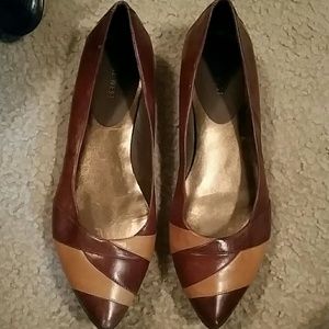 Nine West Brown Leather Flats