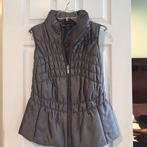 Gray puffy vest