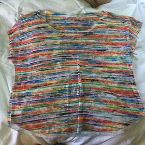 Cropped multicolored t shirt