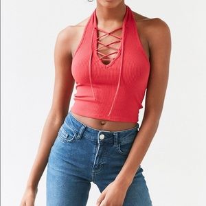 UO Lace Up Halter Top
