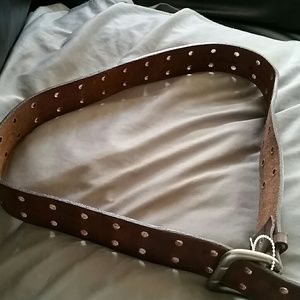 Brown leather belt
