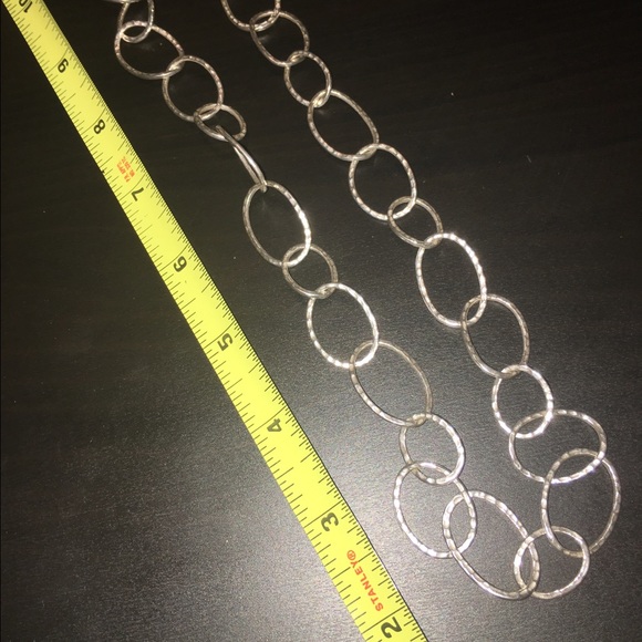 Sterling silver link necklace.