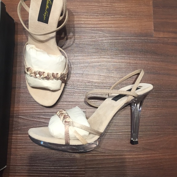 Johnathan Kayne champagne sz 8.5 high heel pageant