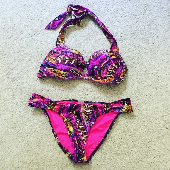 Victoria's Secret Other - Neon feather VIctorias secret bathing suit