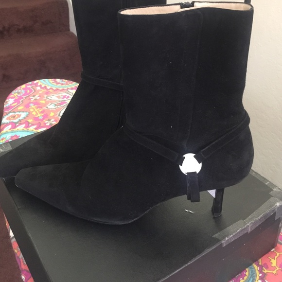 Chanel black Suede boot size 40 - Picture 2 of 4
