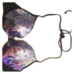 Victoria Secret PINK Swim. Sequin Bikini Top.