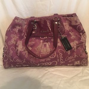 Purple coach purse