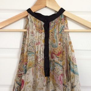 Zara silk button-up top. Like new