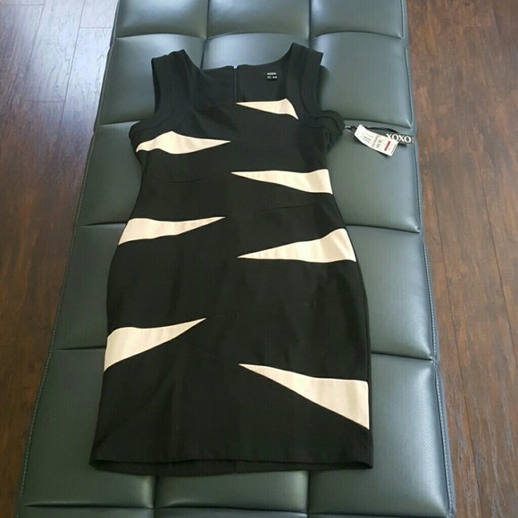 New black and cream dress