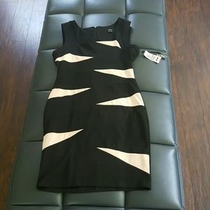 New black and cream dress