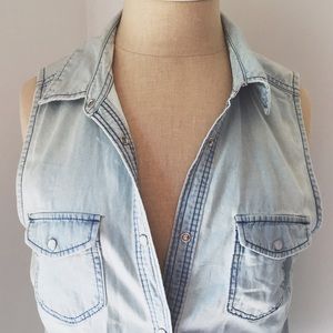 Jean button up