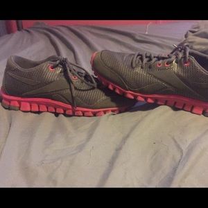 Grey and pink breast cancer reeboks