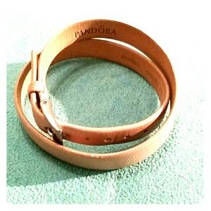 Authintic Pandora Leather watch slide bracelet