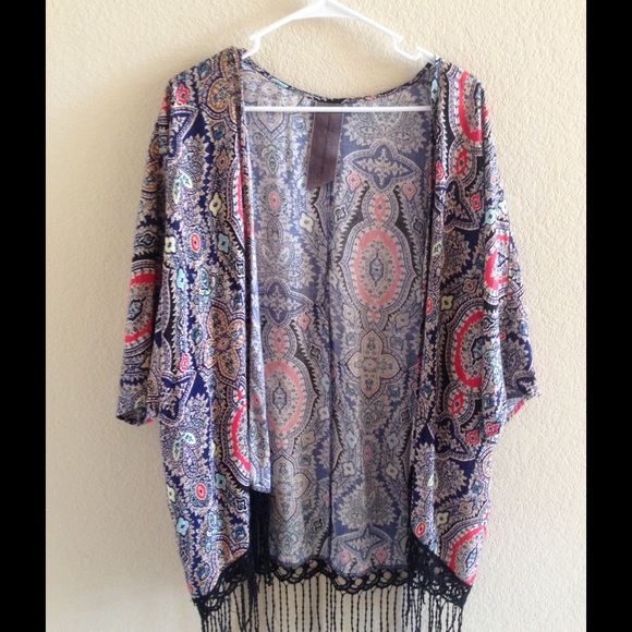 Tribal print kimono