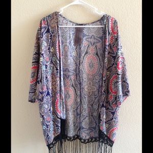 Tribal print kimono