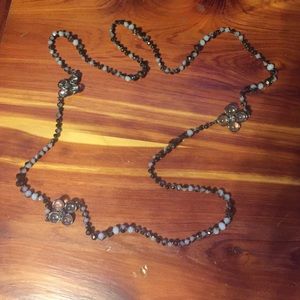 Black and white beaded necklace
