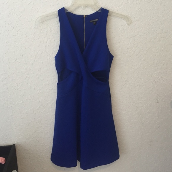 Dress royal blue express sz 4