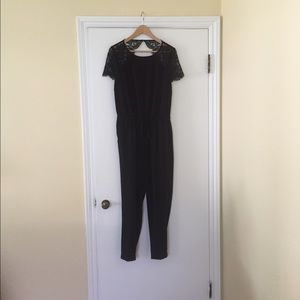 Loft black jumpsuit size 4